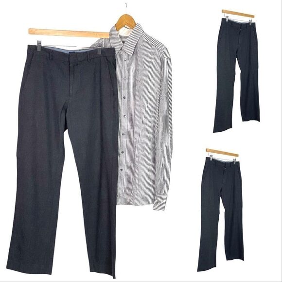 Gap factory Mens Flat Front Straight Leg Pants 30/32 - Picture 7 of 9